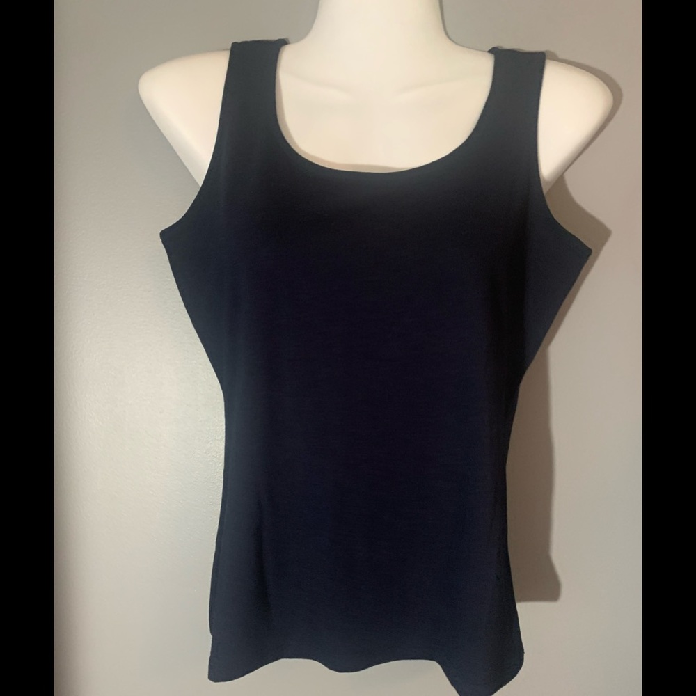 Talbots Woman Petite Dark Navy Sleeveless Pullover Tank Top Size P NWT